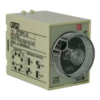 Реле времени 220V ST3PC-G (0.5-4min/40min/4h/24h) Энергия - Электрика, НВА - Реле, автоматизация и управление - Реле времени - . Магазин оборудования для автономного и резервного электропитания Ekosolar.ru в Ессентуках
