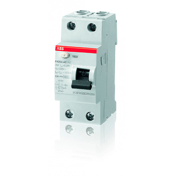 ABB FH202AC УЗО 2P 63A 30mA (AC) - Электрика, НВА - Модульное оборудование - Узо - . Магазин оборудования для автономного и резервного электропитания Ekosolar.ru в Ессентуках
