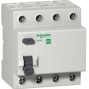 Дифференциальный выключатель Schneider Electric (УЗО) EASY 9 4P 40A 30мА АС 4,5 кА - Электрика, НВА - Модульное оборудование - Дифференциальные автоматы - . Магазин оборудования для автономного и резервного электропитания Ekosolar.ru в Ессентуках
