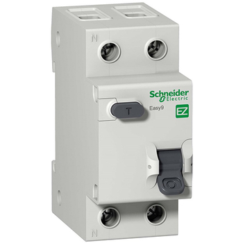 Дифференциальный автоматический выключатель Schneider Electric EASY 9 1P+N 16А 30мА C AC 4,5 кА - Электрика, НВА - Модульное оборудование - Дифференциальные автоматы - . Магазин оборудования для автономного и резервного электропитания Ekosolar.ru в Ессентуках